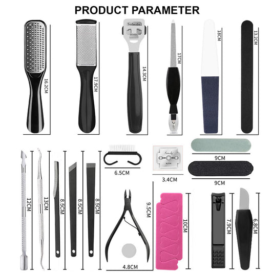 Ultimate 36-in-1 Professional Pedicure Set – Extra Strength Callus Remover Gel, Double-Sided Foot Scraper, Pumice Stone, Foot Rasp, and Complete Foot Care Tools for Soft, Smooth Feet. (8oz)