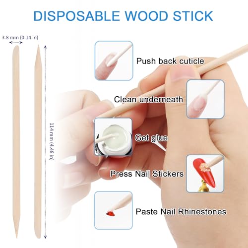 LVKN Disposable Pedicure Kit 5-in-1 (Nail Buffer, Pumice Pad, Nail File 100/180 Grit, Wood Stick and Toe Separators) Complete Pedicure Kit for Salon or Home Use.
