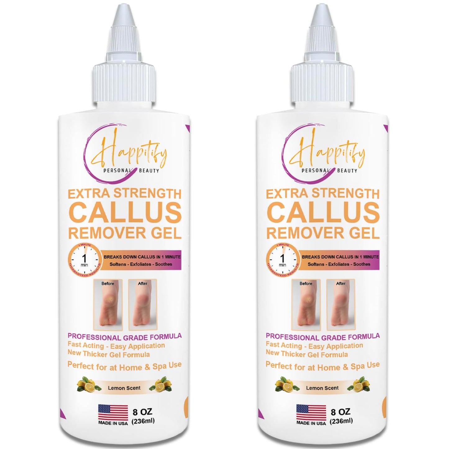 Extra Strength Callus Remover Gel: Professional-Grade, Fast-Acting Formula for Effortless, Smooth Feet 8oz Made in USA